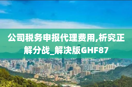 公司税务申报代理费用,析究正解分战_解决版GHF87