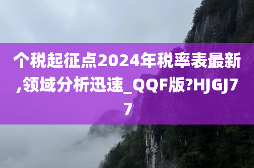 个税起征点2024年税率表最新,领域分析迅速_QQF版?HJGJ77