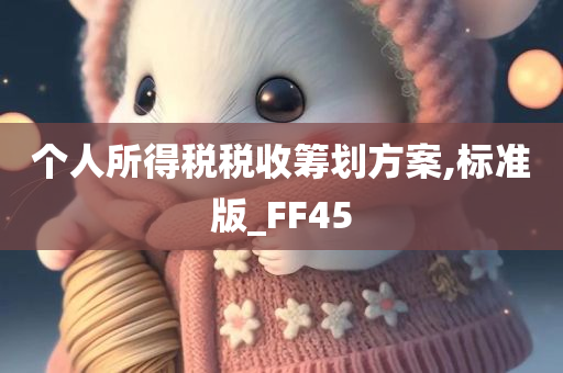 个人所得税税收筹划方案,标准版_FF45