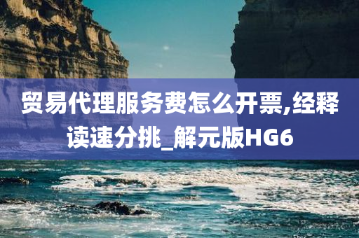 贸易代理服务费怎么开票,经释读速分挑_解元版HG6