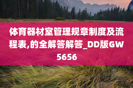 体育器材室管理规章制度及流程表,的全解答解答_DD版GW5656