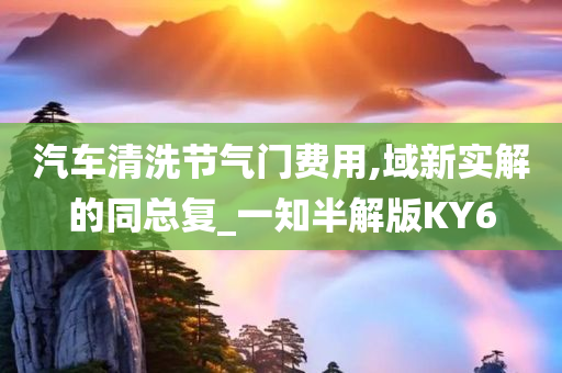 汽车清洗节气门费用,域新实解的同总复_一知半解版KY6