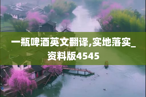 一瓶啤酒英文翻译,实地落实_资料版4545