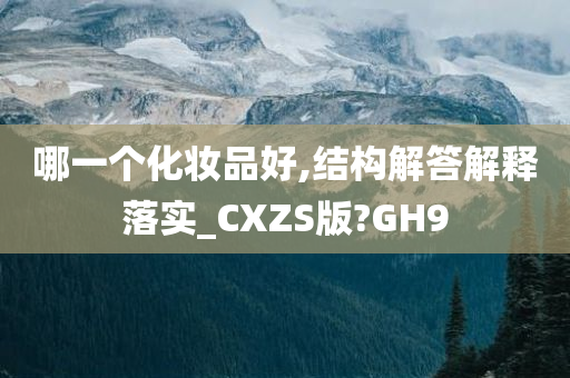 哪一个化妆品好,结构解答解释落实_CXZS版?GH9