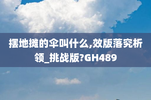 摆地摊的伞叫什么,效版落究析领_挑战版?GH489