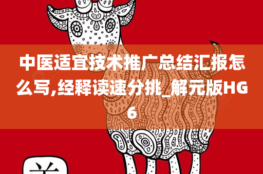 中医适宜技术推广总结汇报怎么写,经释读速分挑_解元版HG6