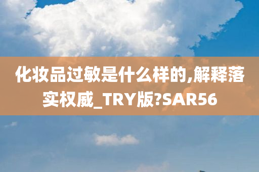 化妆品过敏是什么样的,解释落实权威_TRY版?SAR56