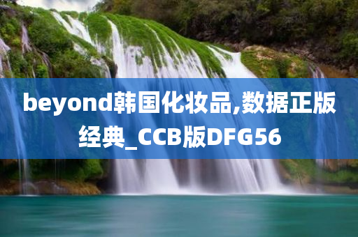 beyond韩国化妆品,数据正版经典_CCB版DFG56