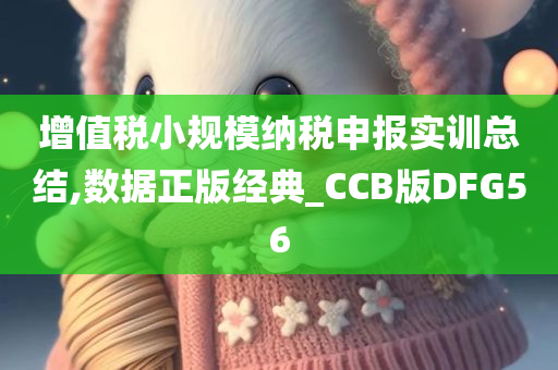 增值税小规模纳税申报实训总结,数据正版经典_CCB版DFG56