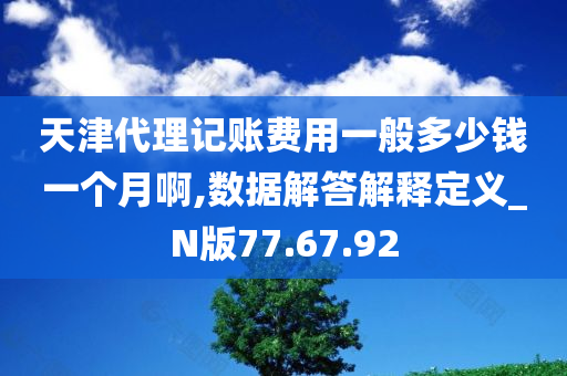 天津代理记账费用一般多少钱一个月啊,数据解答解释定义_N版77.67.92