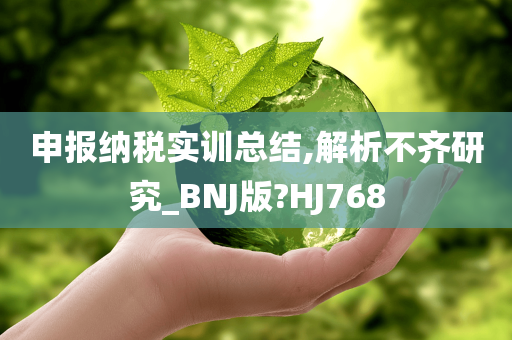 申报纳税实训总结,解析不齐研究_BNJ版?HJ768