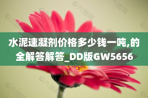 水泥速凝剂价格多少钱一吨,的全解答解答_DD版GW5656