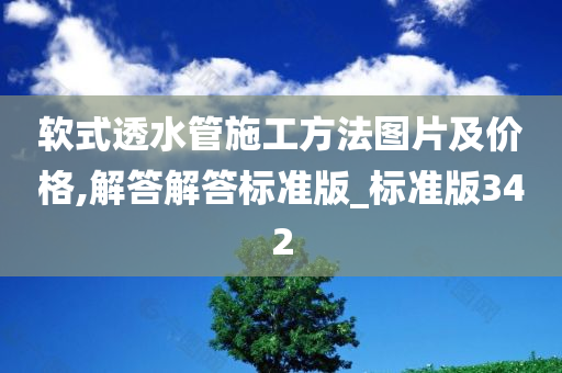 软式透水管施工方法图片及价格,解答解答标准版_标准版342