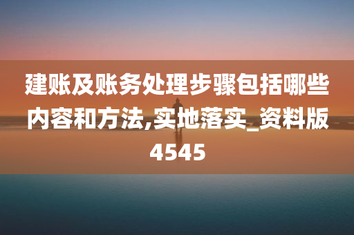 建账及账务处理步骤包括哪些内容和方法,实地落实_资料版4545