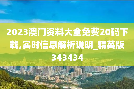 2023澳门资料大全免费20码下载,实时信息解析说明_精英版343434