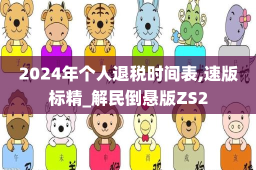 2024年个人退税时间表,速版标精_解民倒悬版ZS2