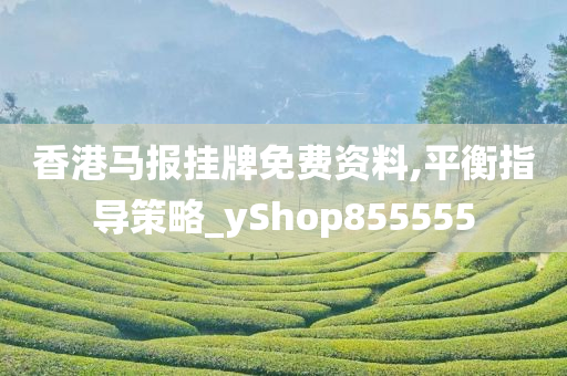 香港马报挂牌免费资料,平衡指导策略_yShop855555