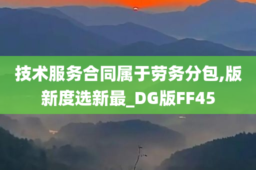 技术服务合同属于劳务分包,版新度选新最_DG版FF45