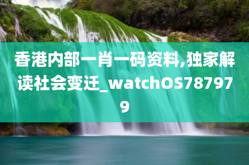 香港内部一肖一码资料,独家解读社会变迁_watchOS787979