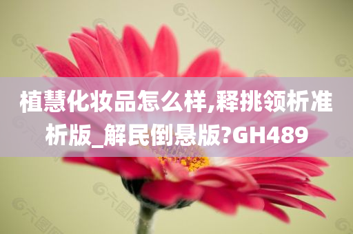 植慧化妆品怎么样,释挑领析准析版_解民倒悬版?GH489