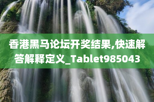 香港黑马论坛开奖结果,快速解答解释定义_Tablet985043