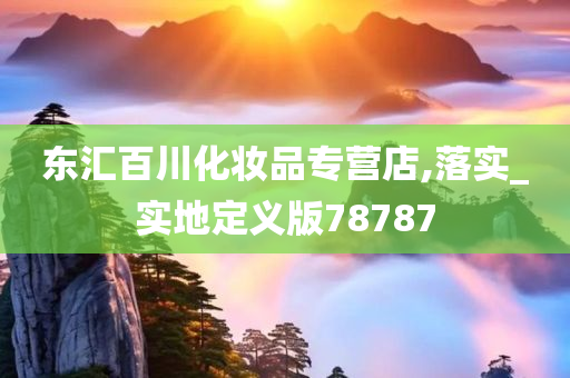 东汇百川化妆品专营店,落实_实地定义版78787