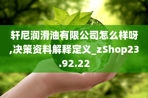 轩尼润滑油有限公司怎么样呀,决策资料解释定义_zShop23.92.22