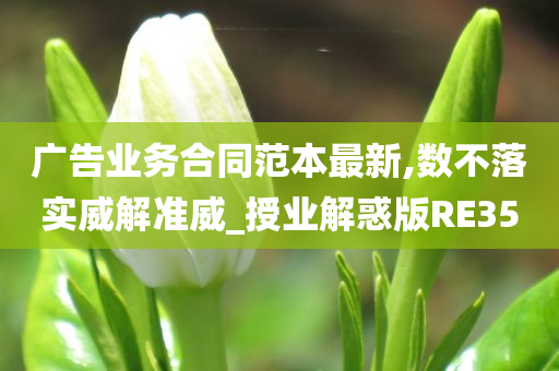 广告业务合同范本最新,数不落实威解准威_授业解惑版RE35