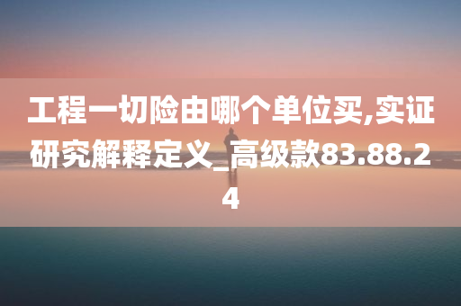 工程一切险由哪个单位买,实证研究解释定义_高级款83.88.24