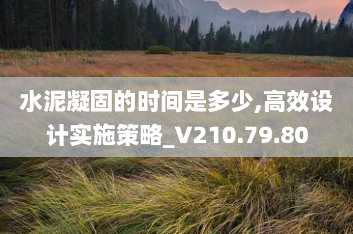 水泥凝固的时间是多少,高效设计实施策略_V210.79.80