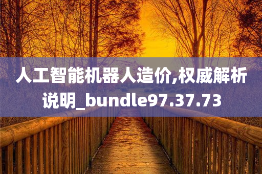 人工智能机器人造价,权威解析说明_bundle97.37.73