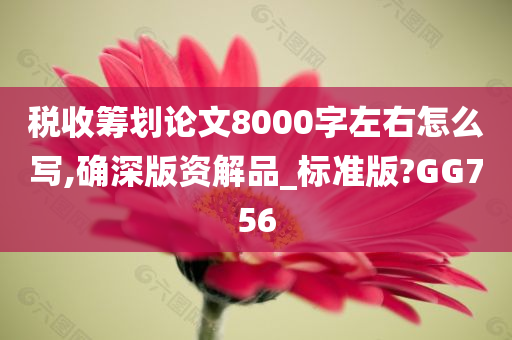 税收筹划论文8000字左右怎么写,确深版资解品_标准版?GG756