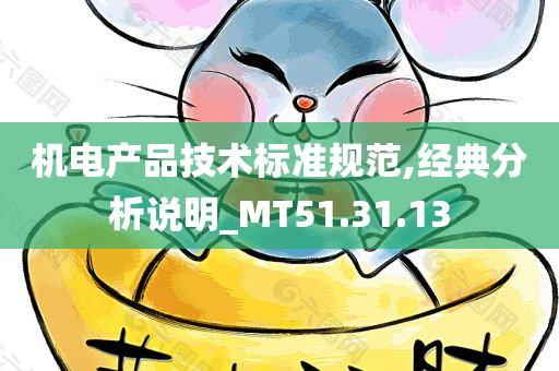 机电产品技术标准规范,经典分析说明_MT51.31.13