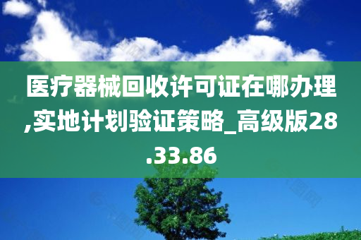 医疗器械回收许可证在哪办理,实地计划验证策略_高级版28.33.86