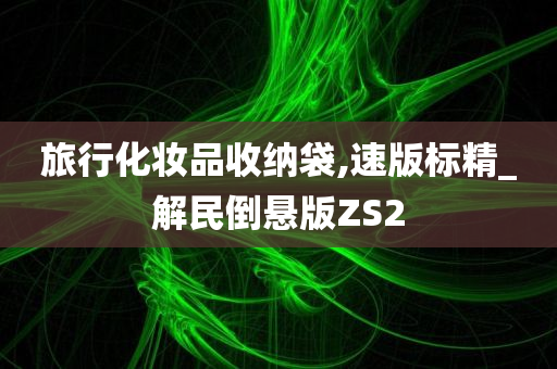 旅行化妆品收纳袋,速版标精_解民倒悬版ZS2