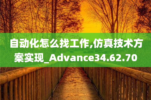 自动化怎么找工作,仿真技术方案实现_Advance34.62.70