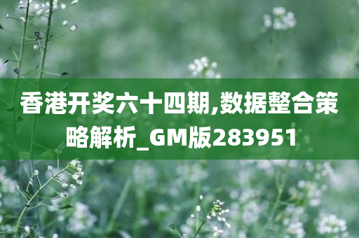 香港开奖六十四期,数据整合策略解析_GM版283951