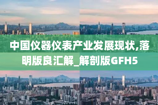 中国仪器仪表产业发展现状,落明版良汇解_解剖版GFH5