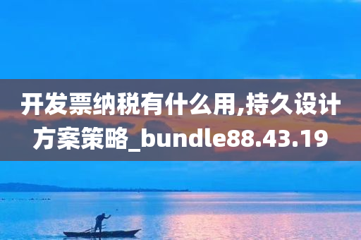 开发票纳税有什么用,持久设计方案策略_bundle88.43.19