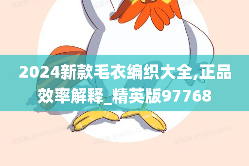 2024新款毛衣编织大全,正品效率解释_精英版97768