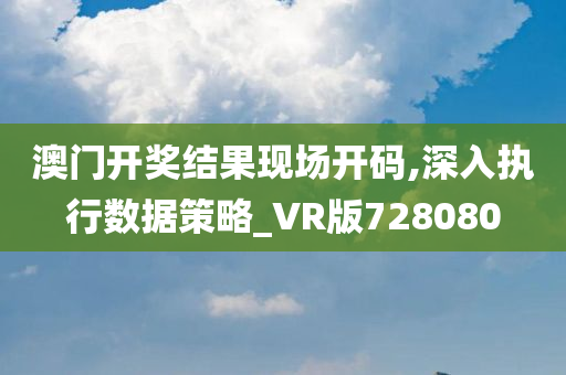 澳门开奖结果现场开码,深入执行数据策略_VR版728080