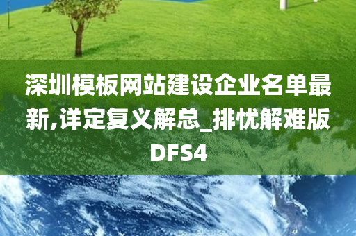 深圳模板网站建设企业名单最新,详定复义解总_排忧解难版DFS4