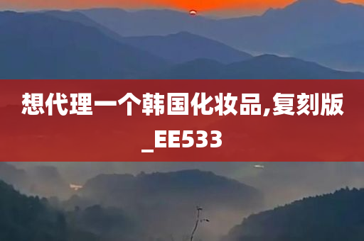 想代理一个韩国化妆品,复刻版_EE533