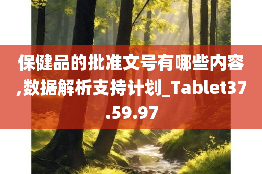 保健品的批准文号有哪些内容,数据解析支持计划_Tablet37.59.97