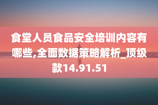 食堂人员食品安全培训内容有哪些,全面数据策略解析_顶级款14.91.51