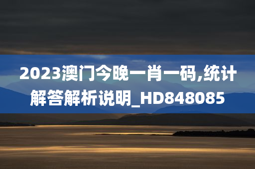 2023澳门今晚一肖一码,统计解答解析说明_HD848085