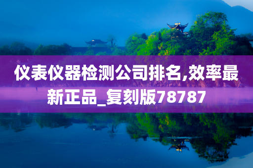 仪表仪器检测公司排名,效率最新正品_复刻版78787