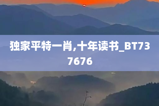 独家平特一肖,十年读书_BT737676