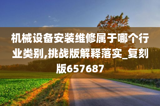 机械设备安装维修属于哪个行业类别,挑战版解释落实_复刻版657687