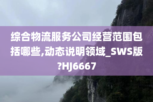 综合物流服务公司经营范围包括哪些,动态说明领域_SWS版?HJ6667